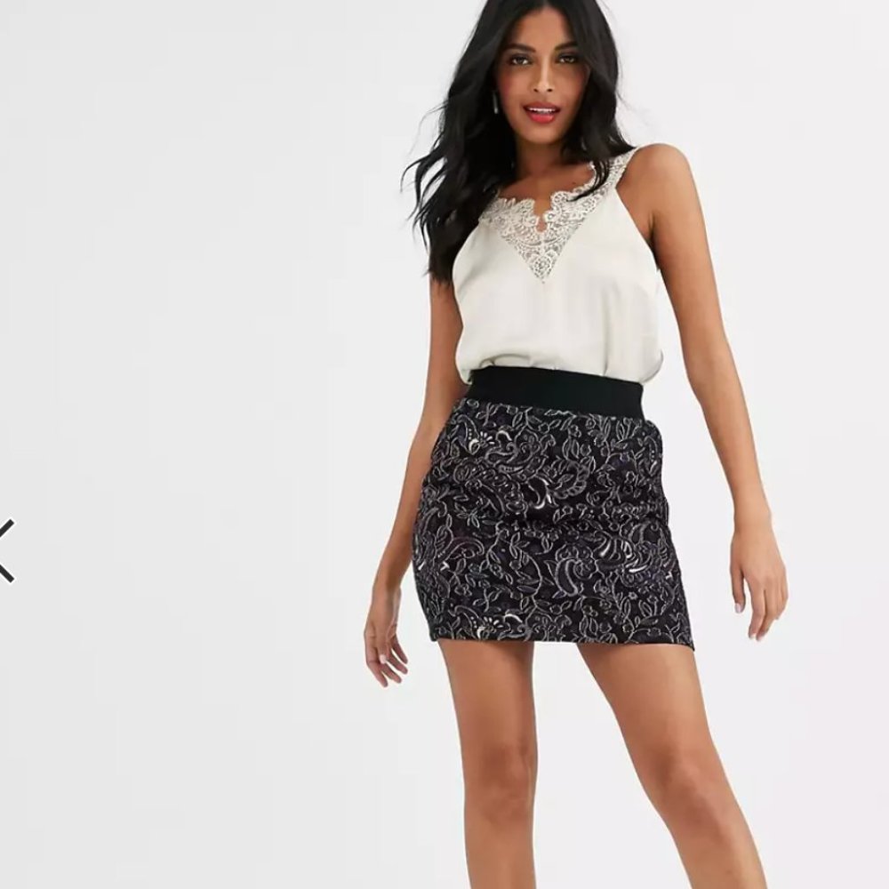 NWT & Other Stories jacquard print two-piece mini skirt size 0 EU 32